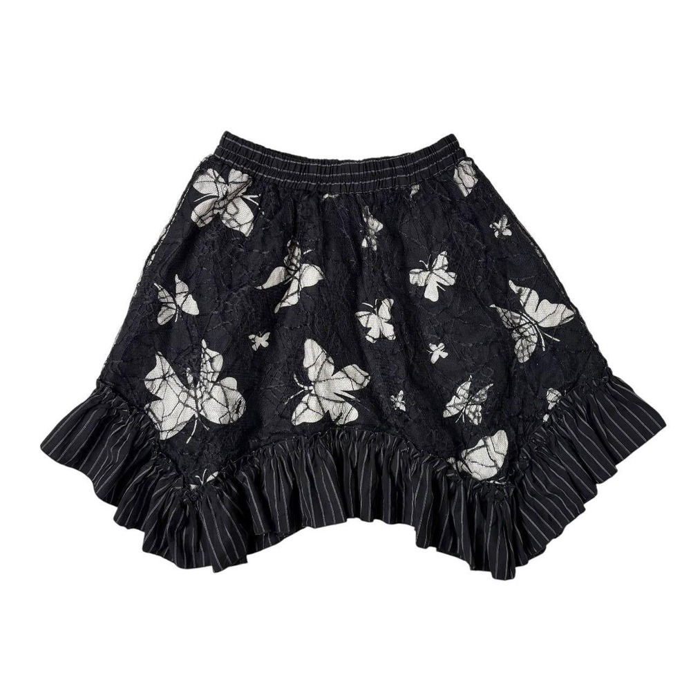 j-fashion gothic ruffle hem skirt